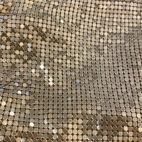 Whiting & Davis Gold Mesh Vintage Cosmetic Bag - Picture 3 of 8